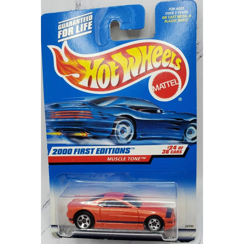 Hot Wheels 2000 First Editions Muscle Tone Orange With Chrome 5 Spoke Wheels